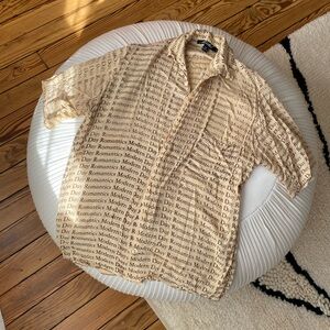 Motel Tan & Brown Modern Day Romantics Button Up Shirt